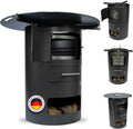 Vielseitiges Grillset mit Feuerplatte 100 cm, 6 mm - Feuerkorb & Zubehör - Hitzebeständig bis 700°C