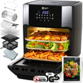 Balter Heißluftfritteuse HL-1200-BL, 12L, LED-Touchscreen, 10 Modi, Dörrfunktion, 1800W, inklusive 100 deutsche Rezepte