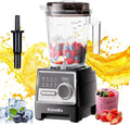 BioloMix 1500W Profi-Standmixer mit 2,6-Liter BPA-freiem Behälter, 6 Edelstahlklingen, 7 Programmen für Shakes und Smoothies