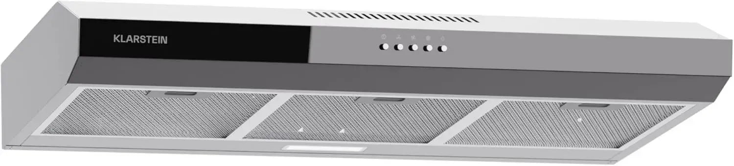 Klarstein Contempo 90 cm Unterbau-Dunstabzugshaube mit LED-Licht, Effizienzklasse C, Silber