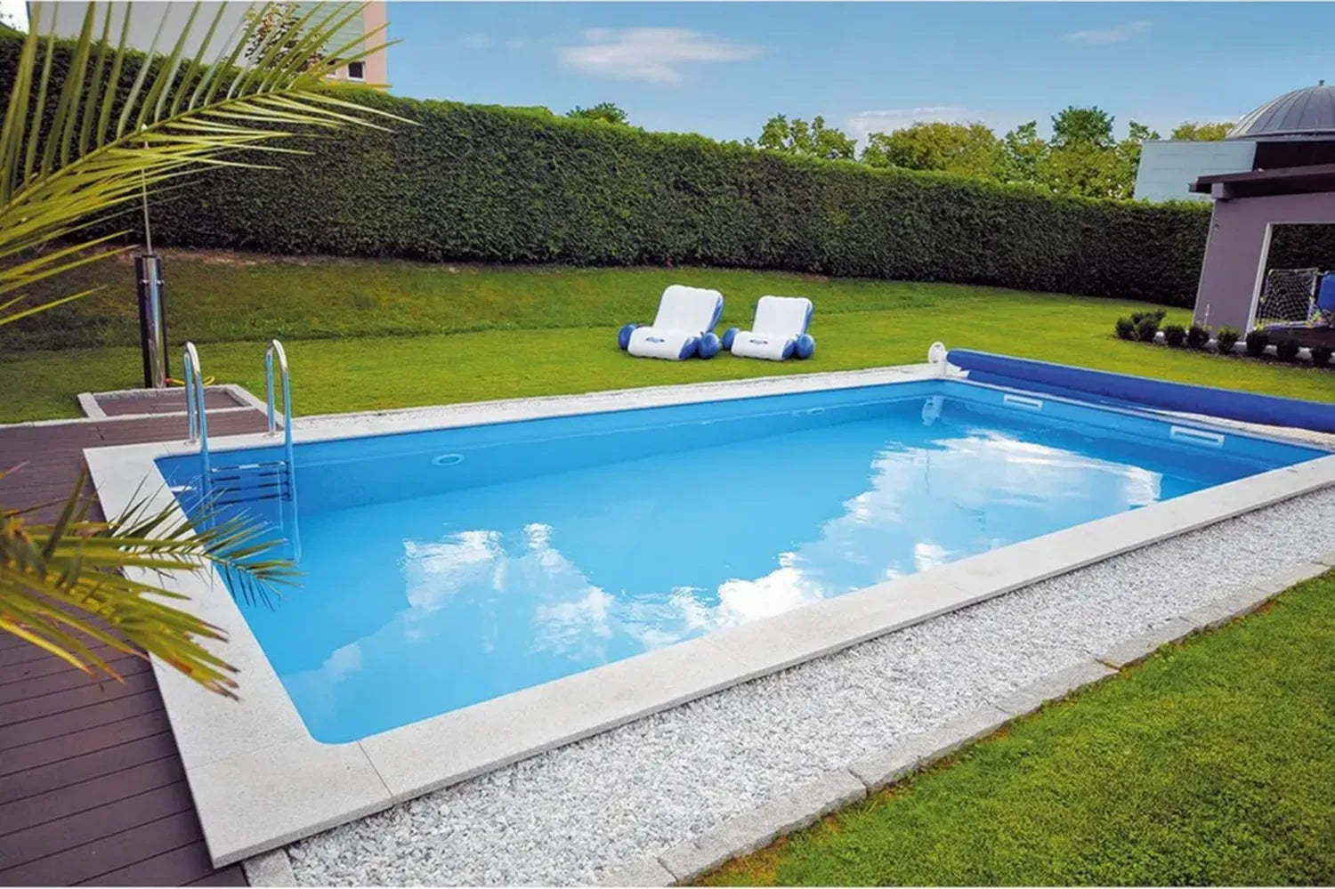 Premium Styropor Pool 4x3m mit Edelstahlleiter – Robust und Langlebig