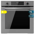 Cecotec Bolero Hexa M226000 Einbaubackofen, 60 cm, Glas Grau, 2800 W, 72 l, 7 Modi, Grill, Umluftgrill, Heißluft, Auftauen, Dampfreinigung
