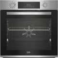 Beko Einbau-Backofen, 72L, 10 Funktionen, Pyrolyse, FlexiCrisp, versenkbare Bedienelemente, Edelstahl/Schwarz