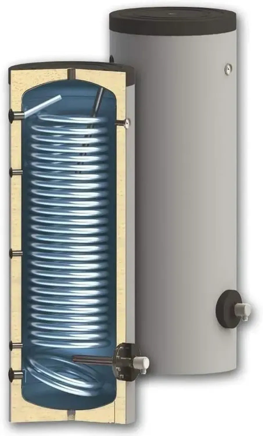 ThermoFlux Wärmepumpenspeicher 300L mit Hochleistungswärmetauscher