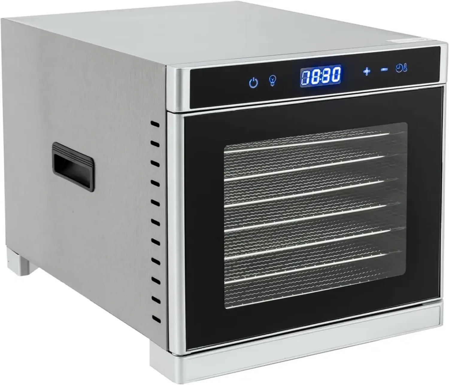 Elektrischer Dörrautomat mit 8 Edelstahl-Trays, LED-Display, 700W, Timer und Temperaturregelung