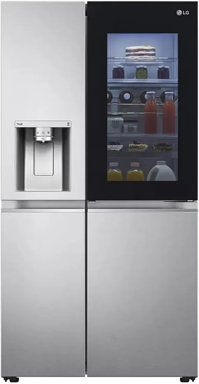 LG Side-by-Side Kühlschrank 635 L, InstaView, Total NoFrost, DoorCooling+, LINEARCooling, UV Nano, Edelstahl