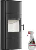 Effizienter Kratki Kaminofen Rollo 8 kW, Schwarz, BImSchV Stufe 2, Raumluftunabhängig, EEK A+