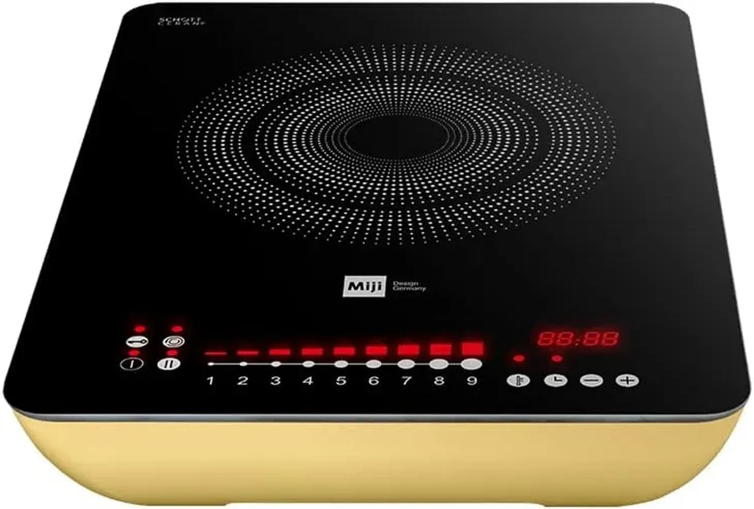 Miji Star 3 ECO Induktionskochfeld, 2300W, Doppelspule, SCHOTT CERAN, 9 Stufen, Timer