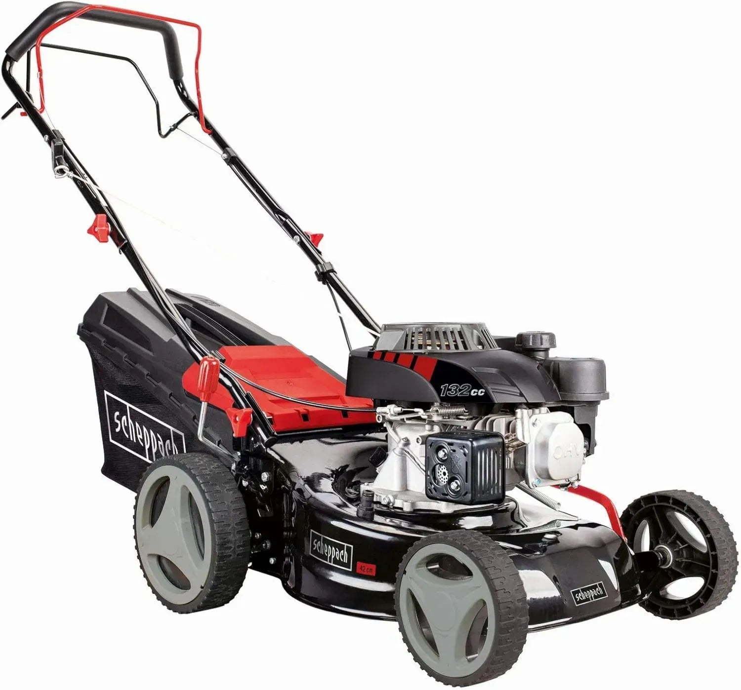 Scheppach Benzin-Rasenmäher MS132-42 SE - Leistungsstarker Trimmer für Gartenpflege