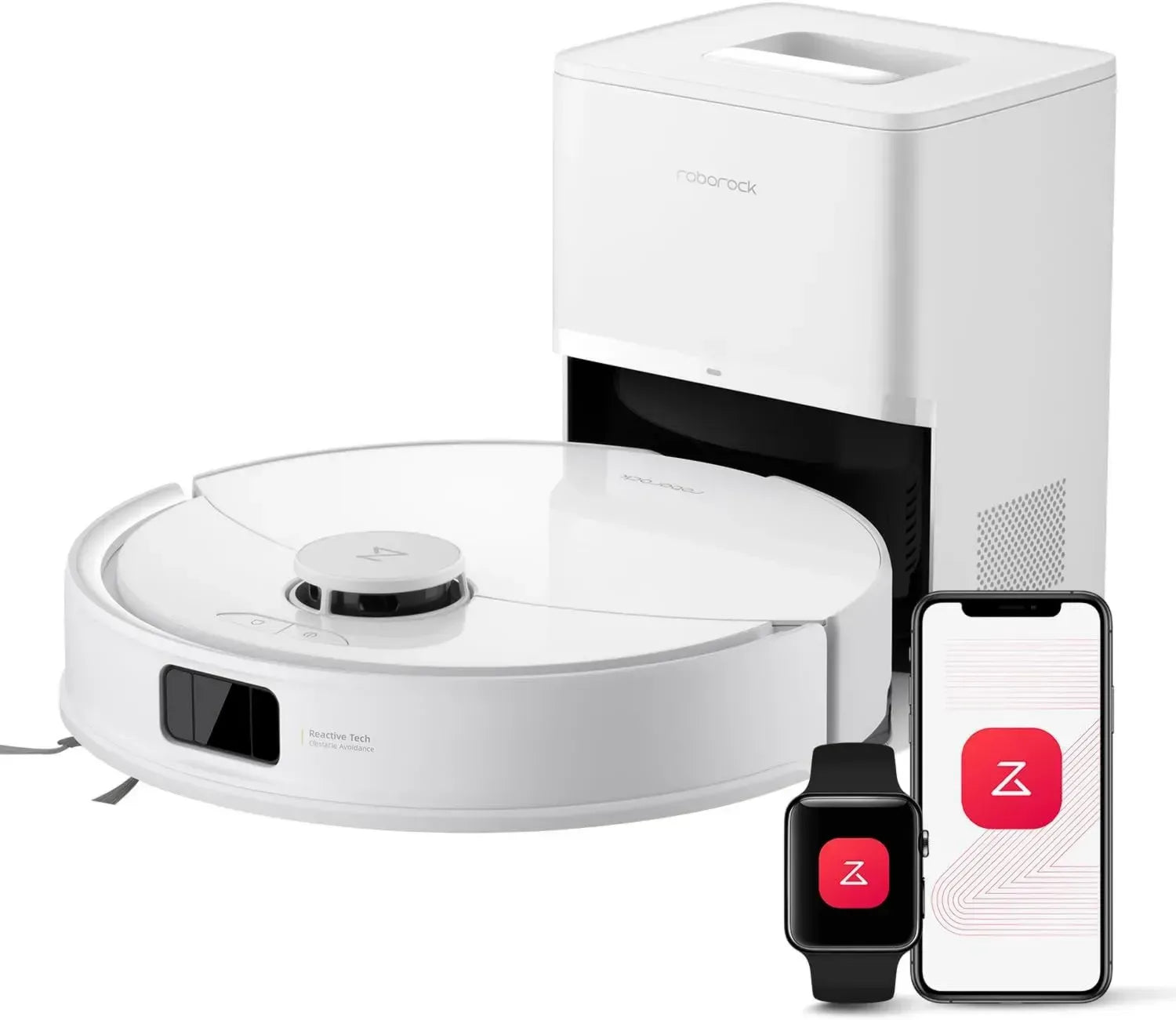 Roborock Q10 X5+ Saugroboter mit Wisch- und Selbstentleerungsfunktion, 10000 Pa Saugleistung, Duales Antiverwicklungssystem, Intelligente Hinderniserkennung, Präzise LiDAR-Navigation, Weiß