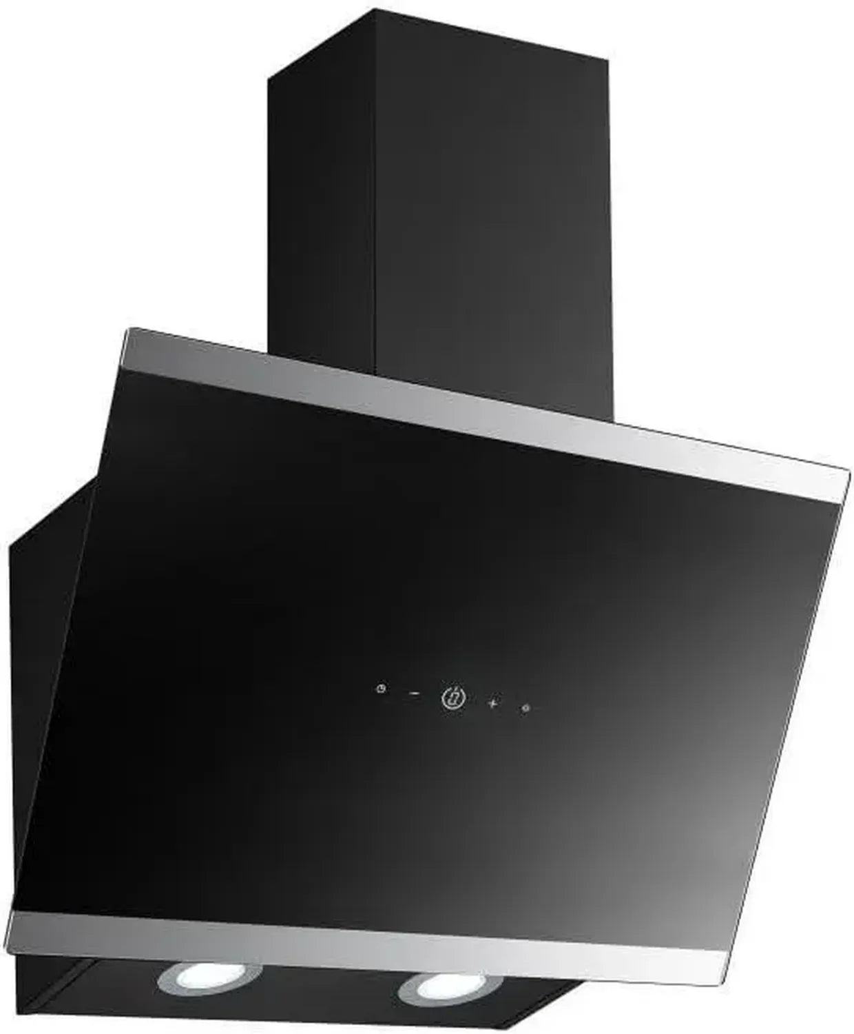 PKM 60 cm Schräg-Abzugshaube mit LED und Touch-Steuerung für Abluft und Umluft