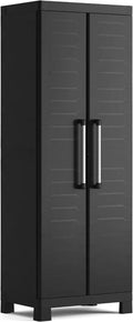 Keter Detroit Hochleistungs-Kunststoffschrank, schwarz, 65x45x182 cm