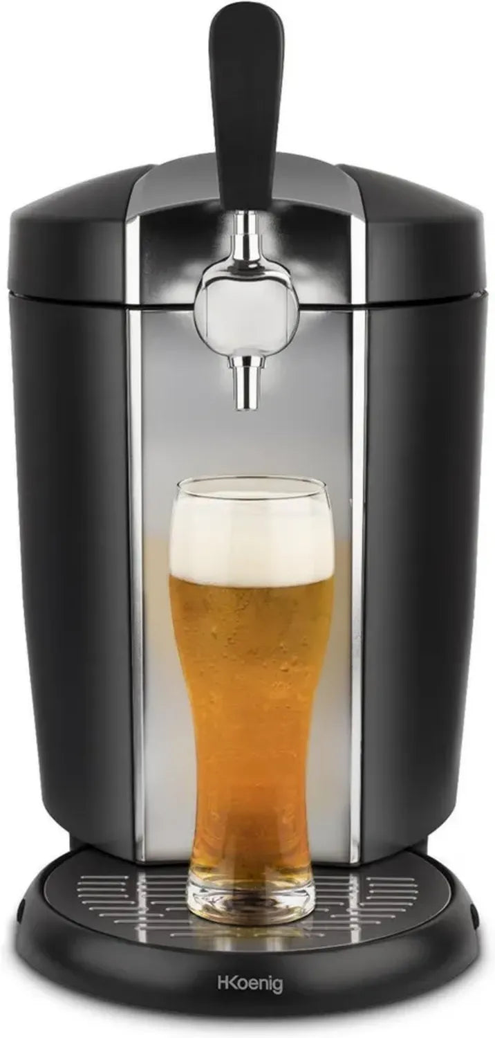 H.Koenig Bierkühler BW1778, Kompatibel mit 5L Druckfässern, Edelstahl, Professionell, Integrierte Kühlung 4°C