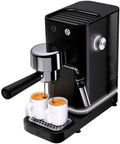 WMF Lumero Espresso Siebträgermaschine 1350W mit Milchaufschäumer, 3 Filtereinsätze, Geeignet für 1-2 Tassen, Pad-kompatibel, 15 bar, Schwarz