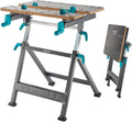 wolfcraft Arbeitstisch Master 650 Ergo - Höhenverstellung - Inklusive Spannvorrichtungen - Tragkraft 120 kg