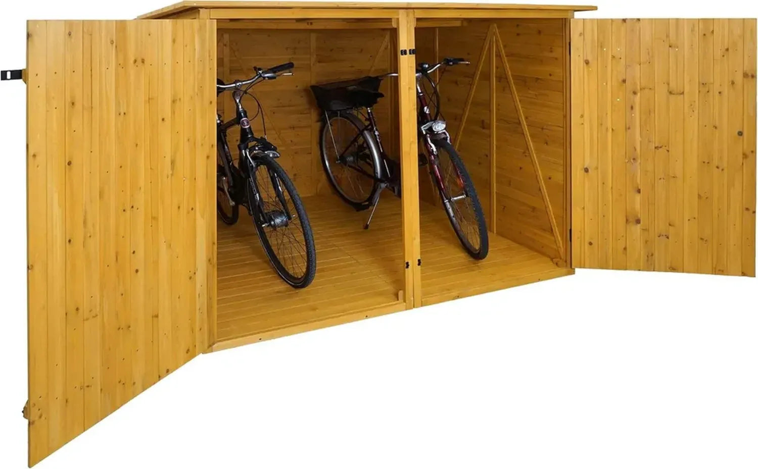 Metall Fahrradgarage für 2 Fahrräder, abschließbar, 151x200x200cm, Braun