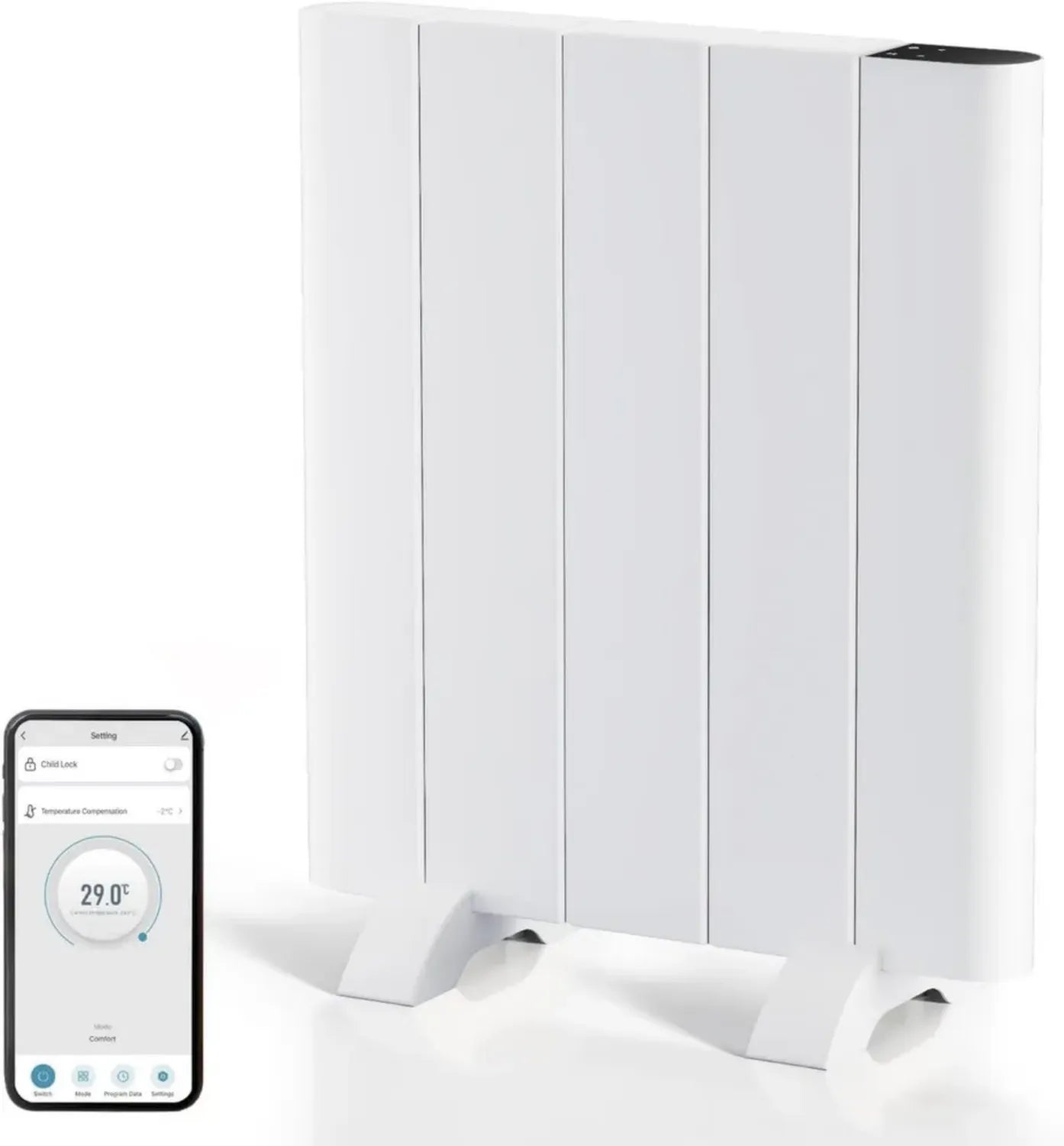 EMKE Energiesparende Elektroheizung 700W - Mobil oder Wandmontage mit Infrarot und LCD