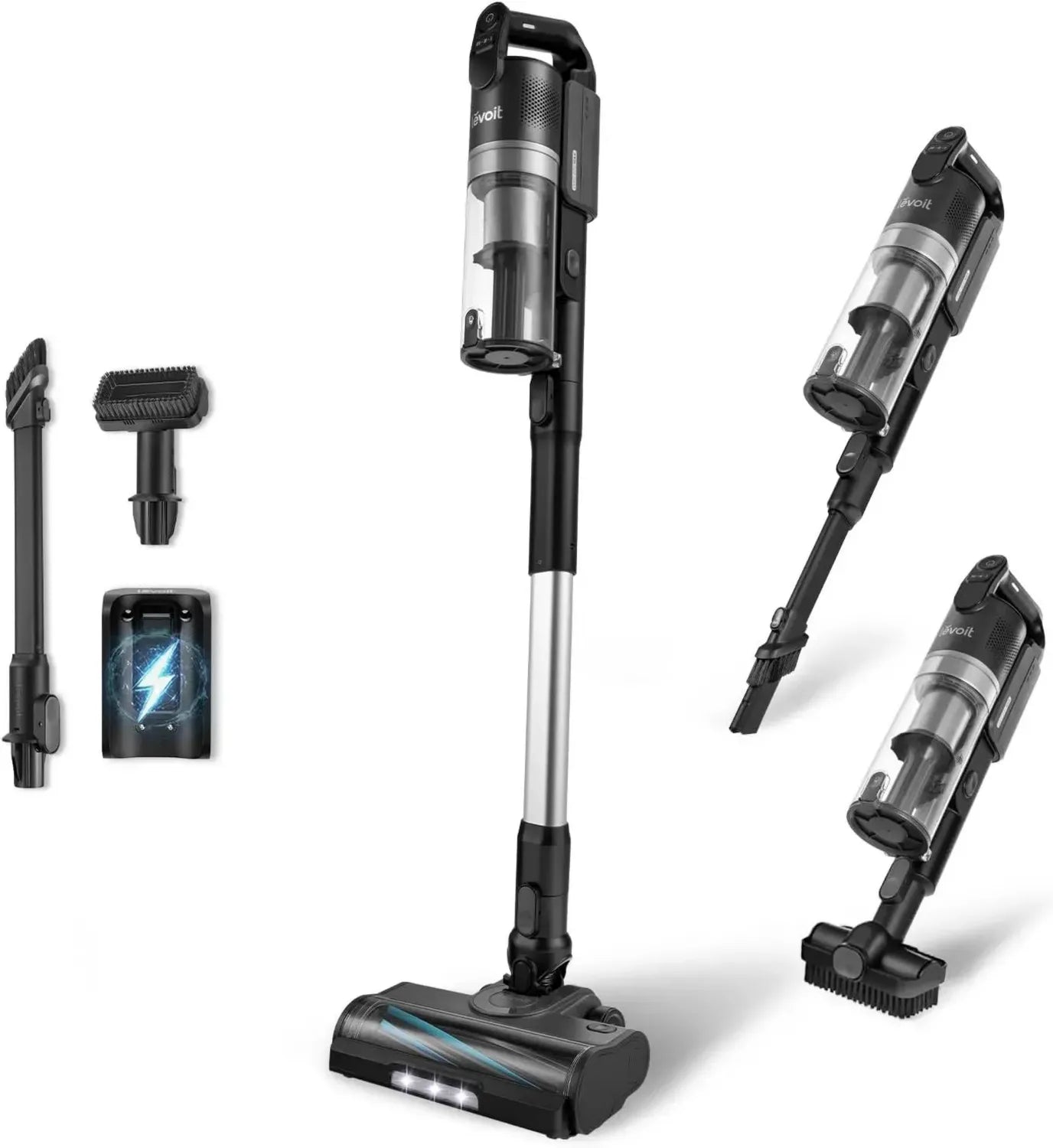 Levoit Kabelloser Staubsauger mit 100m² Reichweite, HEPA-Filter 99,99% Effektivität, Anti-Tangle-Technologie, ideal für Tierhaare, Teppiche, Hartböden und Autos, Modell LVAC-200 MAX