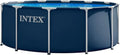 Intex 3.66m x 1.22m Marineblau Metallrahmen-Pool-Set mit Leiter