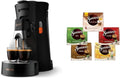 Philips Senseo Select Kaffeepadmaschine, 66 Pads inklusive, 3 Spezialitäten, Crema Plus, Intensitätseinstellung, recyceltes Plastik, 0,9 L Schwarz