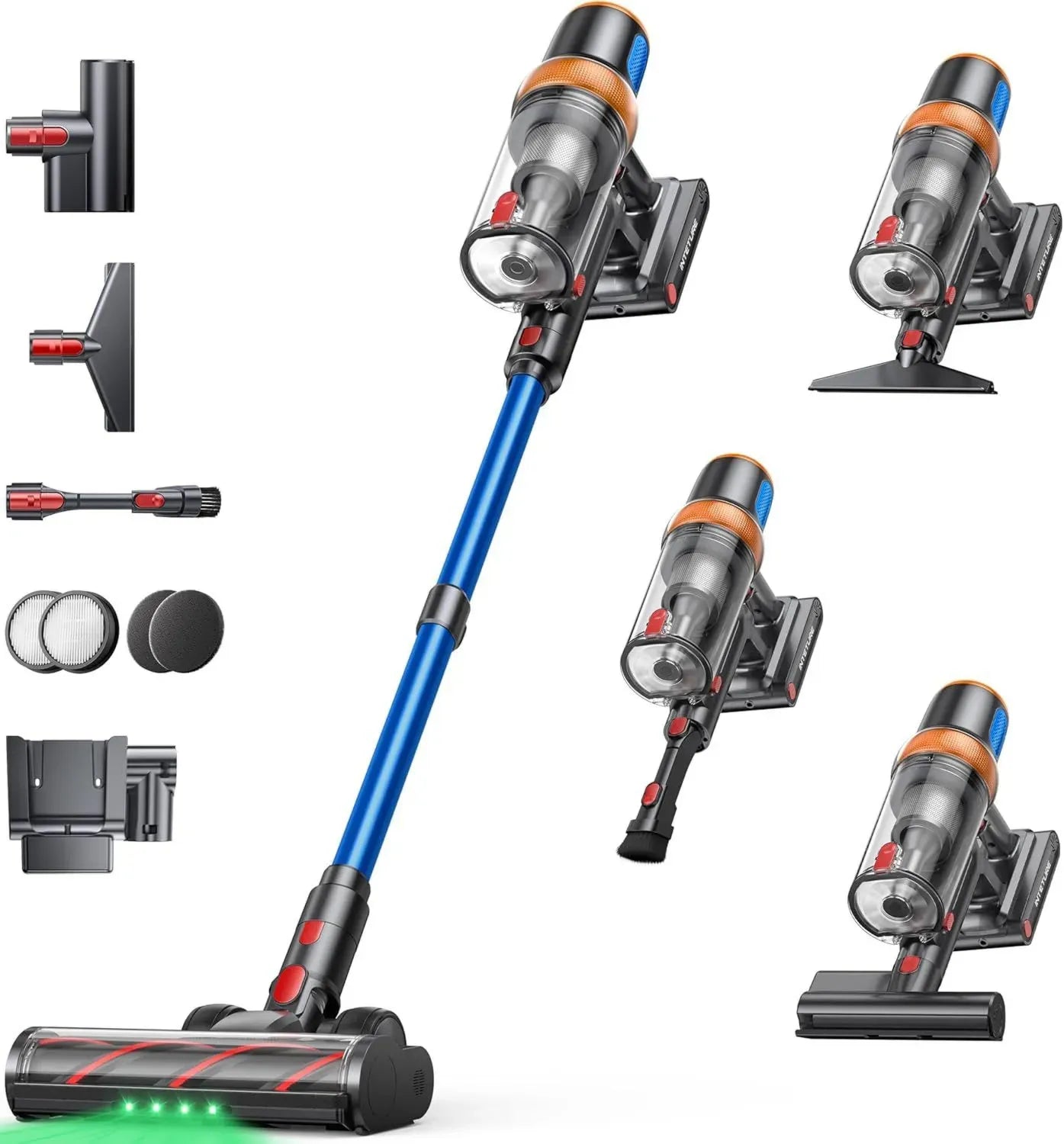 Kabelloser 600W Akku-Staubsauger mit Duftfunktion, Automatikmodus & Wandhalterung