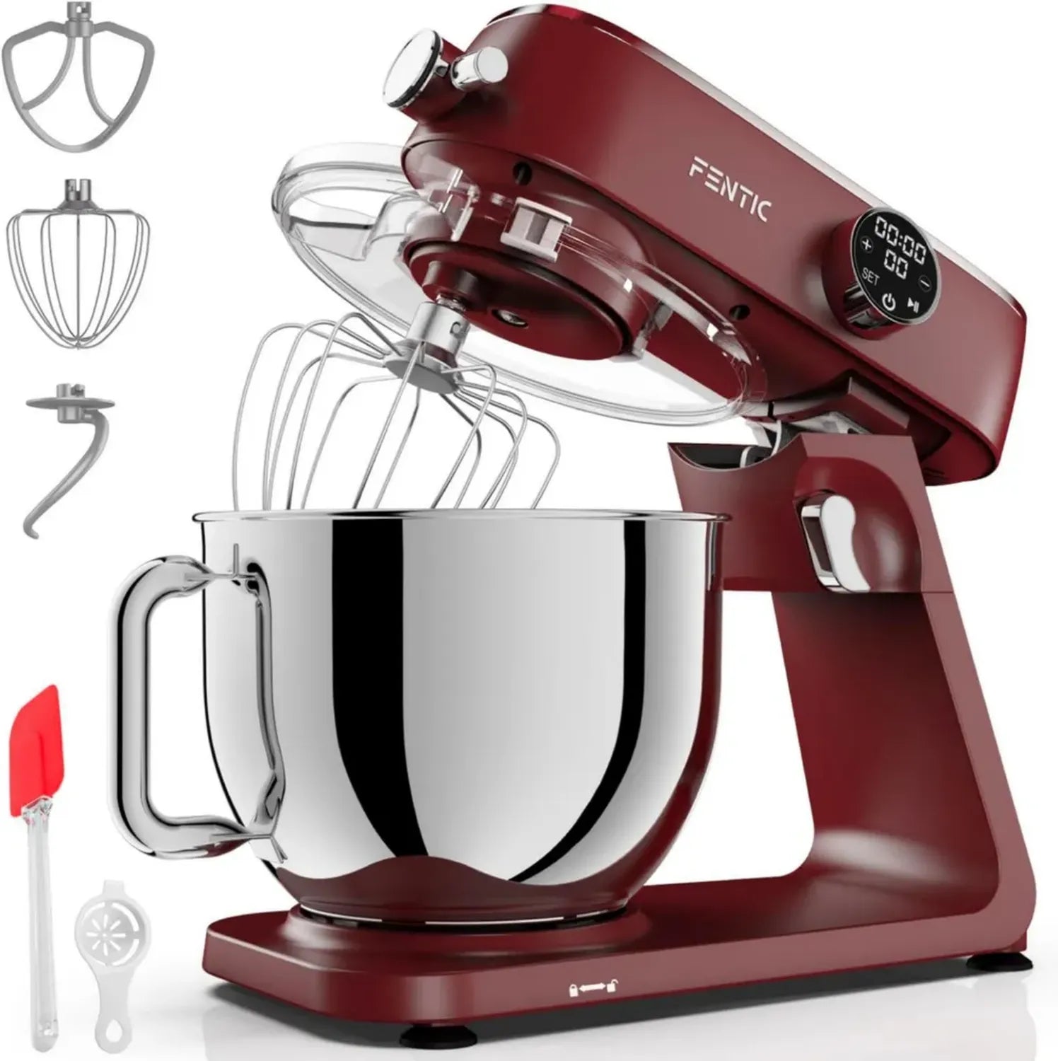 Profi-Küchenmaschine 1800W mit 7L Edelstahlschüssel und Aluminiumgehäuse