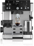 Ninja Luxus Kaffee Maschine, Espressomaschine mit Mahlwerk, Freihand-Milchaufschäumer für Cappuccino und Latte