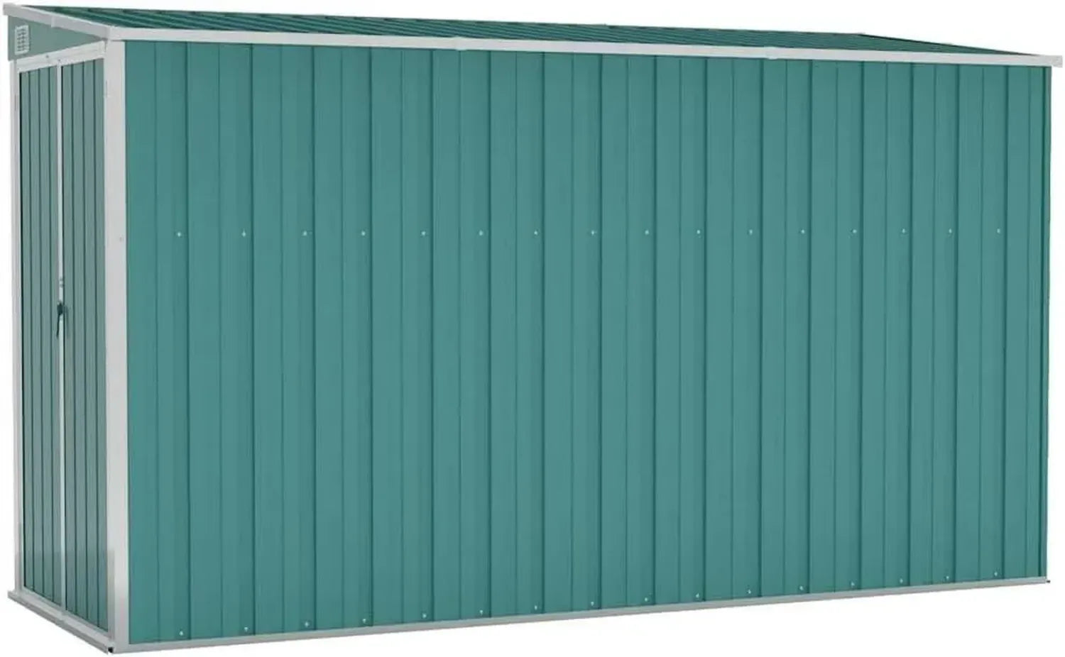 vidaXL Metallgerätehaus Grün 118x288x178 cm mit verzinktem Stahl, wetterfest