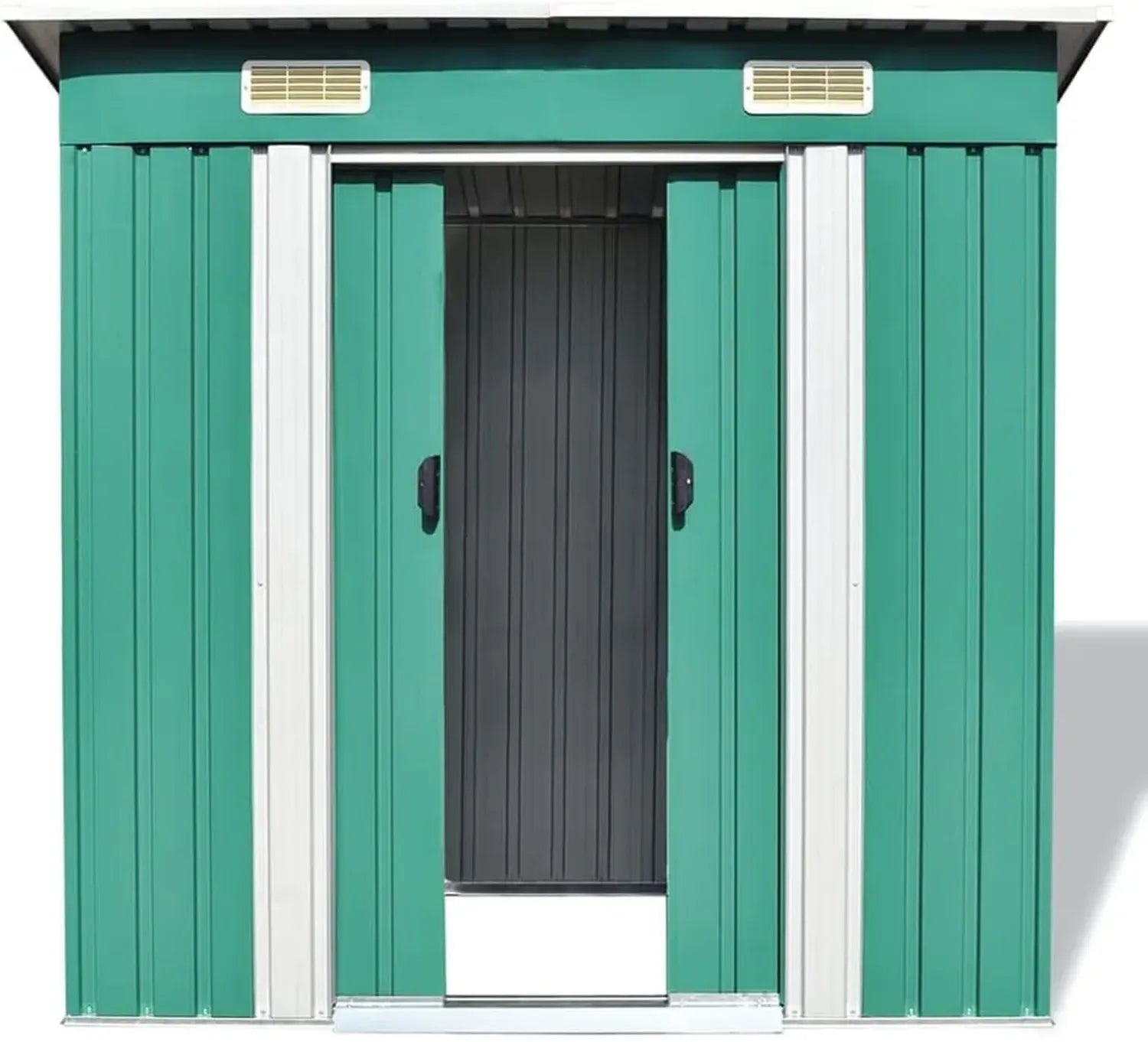 Metall Gerätehaus für Garten 190x124x181 cm, Grün