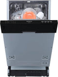Vollintegrierter Geschirrspüler 45 cm von Respekta mit Besteckkorb, 6 Programmen, Startzeitvorwahl, für 9 Maßgedecke, leise 49 dB