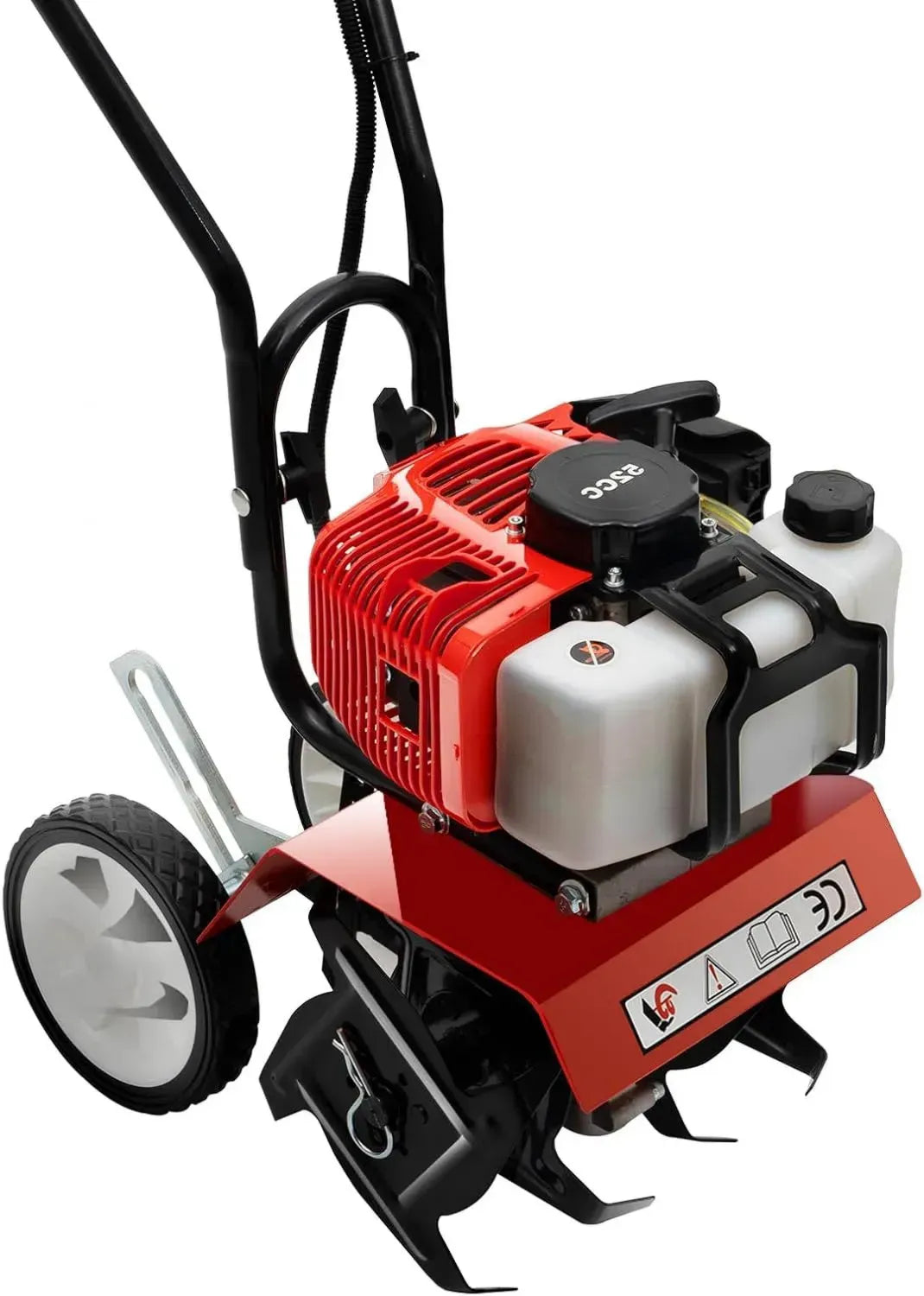 Benzin-Gartenfräse, 1650 W mit 4 Manganstahlklingen, 30 cm Breite, 30-100 mm Tiefe, manuell für Bodenbearbeitung und Unkrautjäten