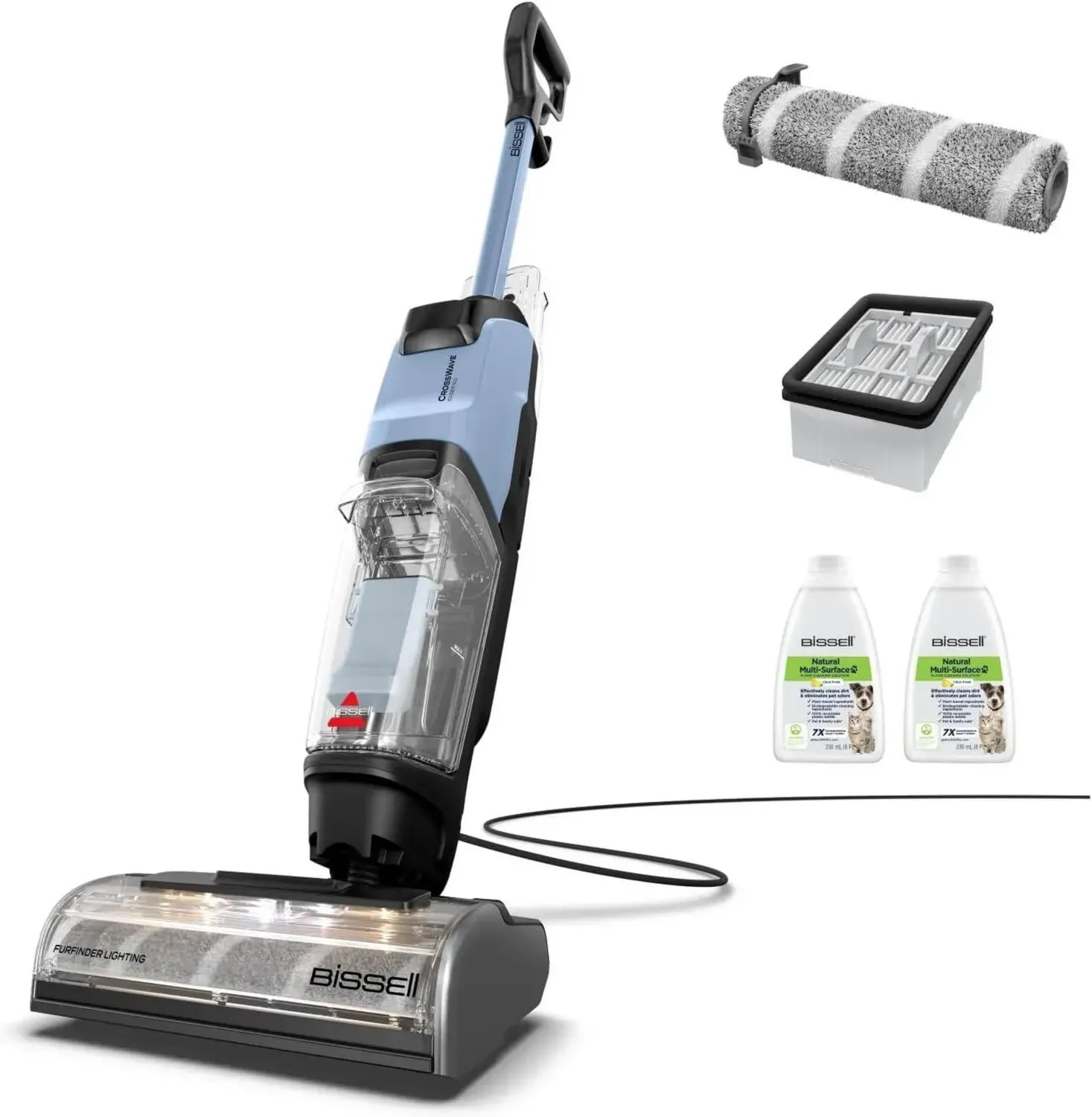 BISSELL CrossWave EdgePro, Nass- und Trockensauger für Tierhaare, ZeroGap-Technologie, Multiflächen-Reiniger, Modell 4159N