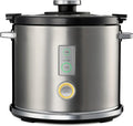 Solis Multifunktionaler Reiskocher mit Dampfgarer, PFAS-freie Antihaftbeschichtung, 6 Tassen Kapazität, Warmhalte- und Aufwärmfunktion, Edelstahl, 650W, inklusive Zubehör