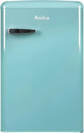Amica Retro-Kühlschrank mit Gefrierfach, Eisblau, 88 cm Höhe