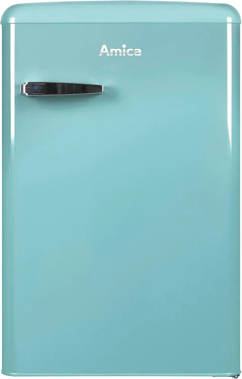 Amica Retro-Kühlschrank mit Gefrierfach, Eisblau, 88 cm Höhe