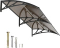 Hochwertiges Haustür-Vordach 150x100CM - Polycarbonat Schutz vor UV, Regen und Schnee, für Veranda und Fenster