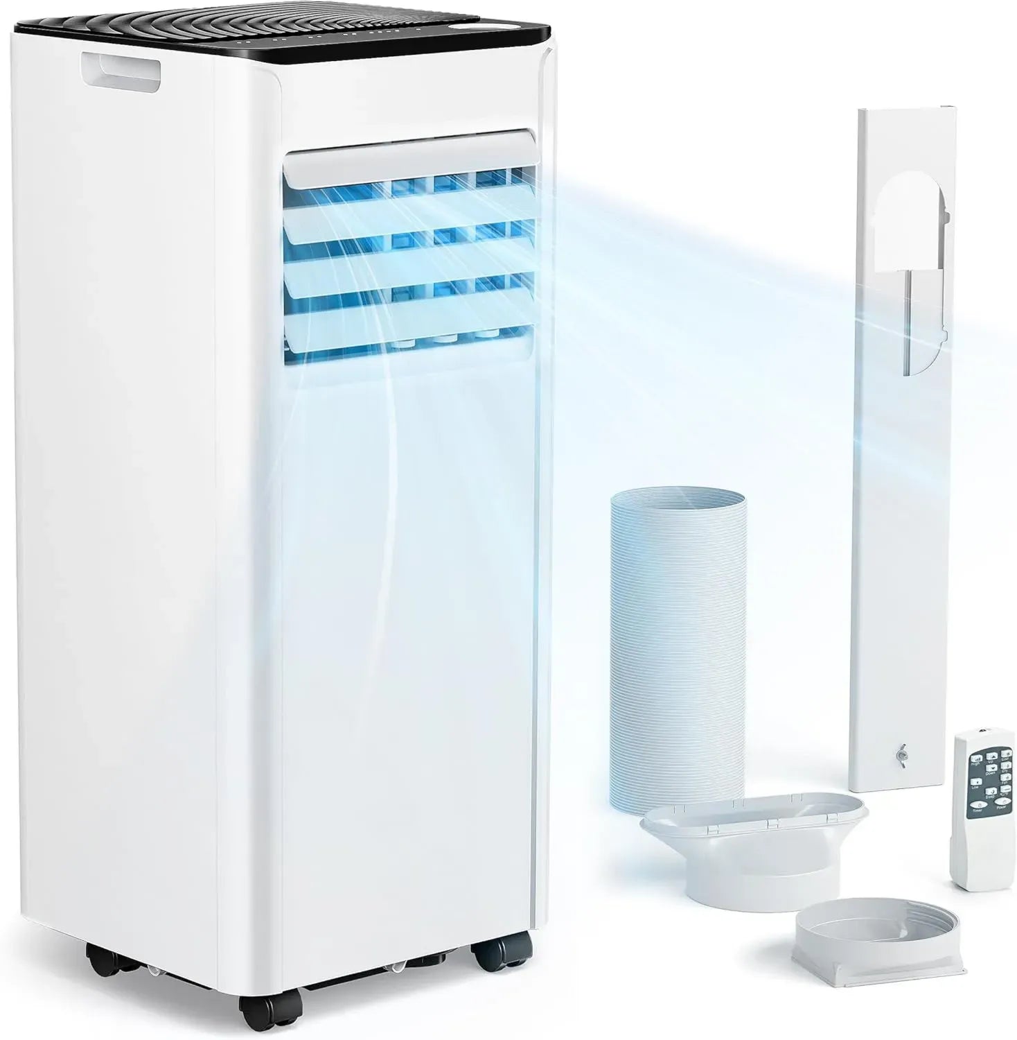 Tragbare Klimaanlage 9000 BTU mit Fernbedienung und Timer, leise <48 dB, geeignet für Räume bis 25 m²