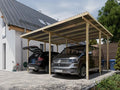 Großes Doppelcarport aus Holz, 595 x 495 cm, wetterfest und stabil