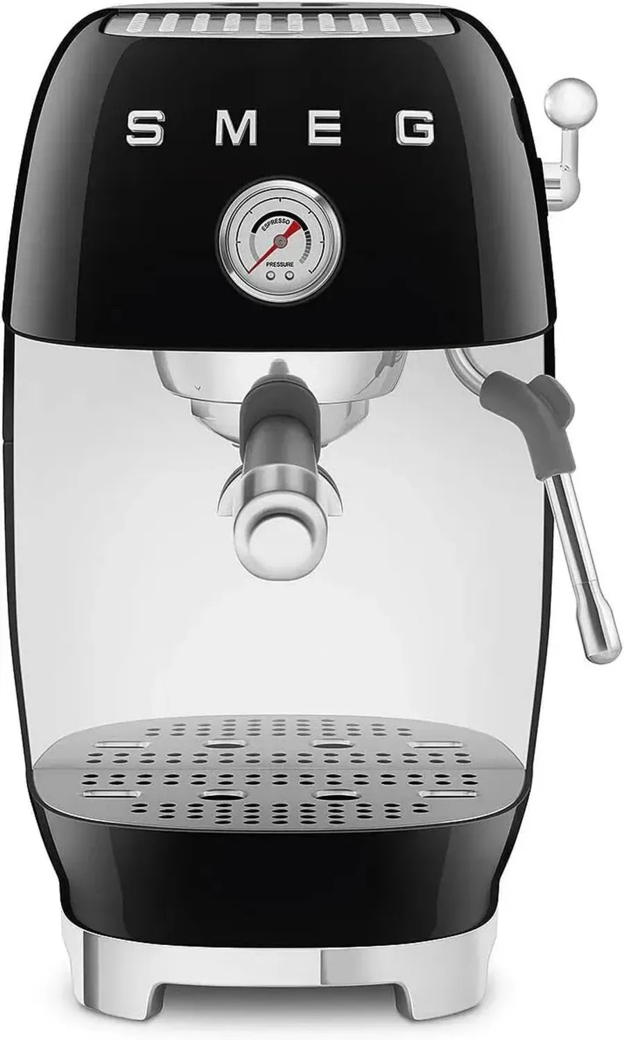 Smeg Manuelle Espressomaschine, Thermoblock, Dampfdüse, 1,4L Wassertank, Schwarz