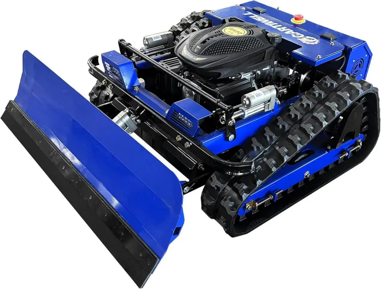 CARTIWELL Rasenmäher Roboter CW-500 mit Schneeräumschild für schweres Gelände