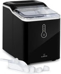 Klarstein Kompakte Eiswürfelmaschine, 1,5L Kapazität, Große Würfel, Effiziente Herstellung, Einfache Reinigung, 12kg täglich