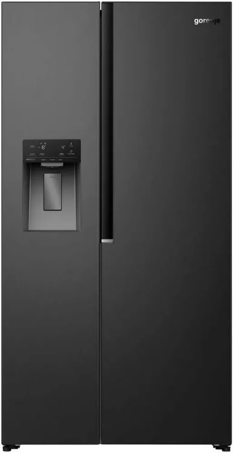 Gorenje NRS917E61BX Side-by-Side Kühlschrank, 528L, NoFrost, Eis- & Wasserspender, Schwarz