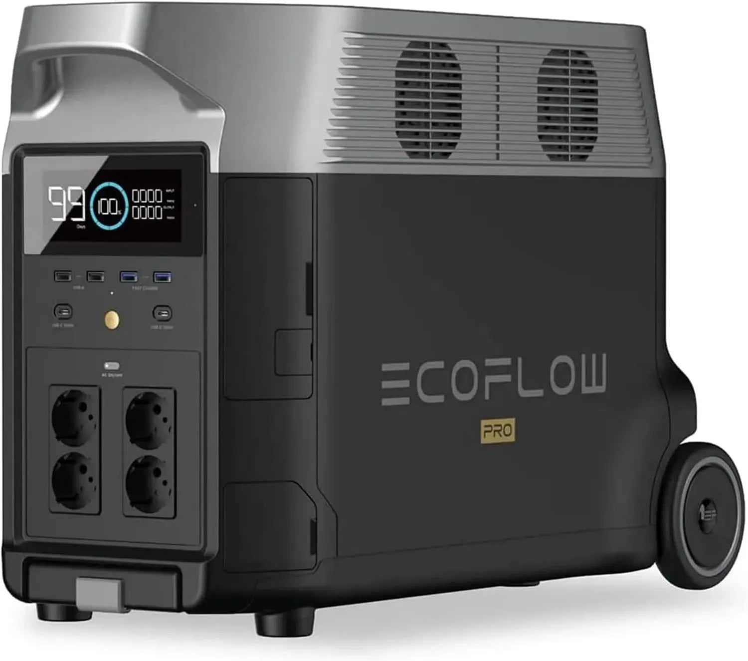 ECOFLOW DELTA Pro 3600Wh tragbare Solar-Powerstation, 3600W LiFePO4-Akku, erweiterbar bis 25kWh, ideal für Zuhause und Reisen