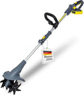 FANZTOOL 20V Akku-Motorhacke mit 2.5Ah Akku und Ladegerät, 20cm Arbeitsbreite, 15cm Arbeitstiefe für Beete und Gärten