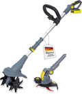 FANZTOOL Akku-Gartenfräse 20V, Bodenhacke und Trimmer, inkl. 2.5Ah Akku und Ladegerät