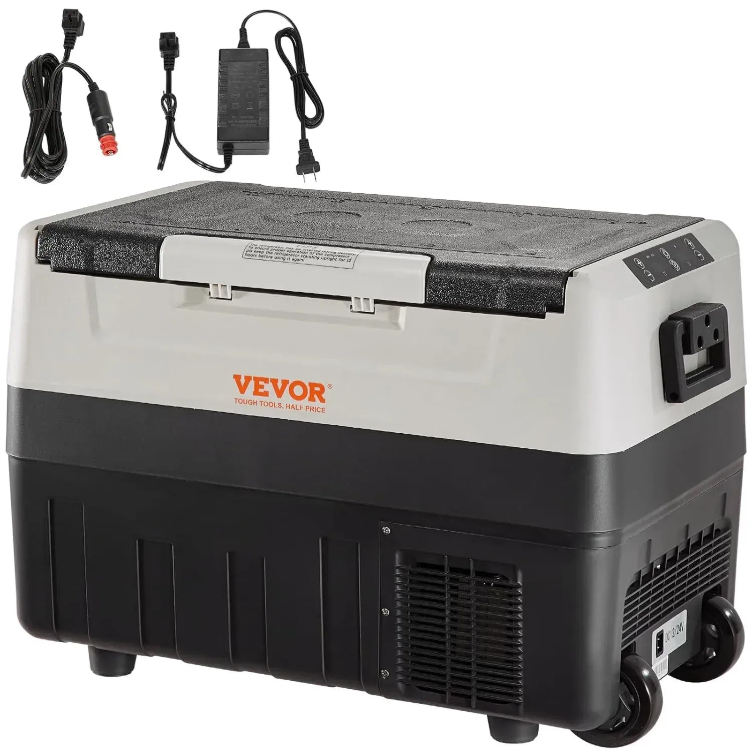 Tragbarer 35L Kompressor-Kühlschrank mit Rädern für Camping, einstellbar von -20°C bis 10°C, Doppelzone, ideal für Auto, LKW und Boot