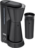 WMF Aroma Filterkaffeemaschine mit Thermoskanne und Timer, Edelstahl Schwarz