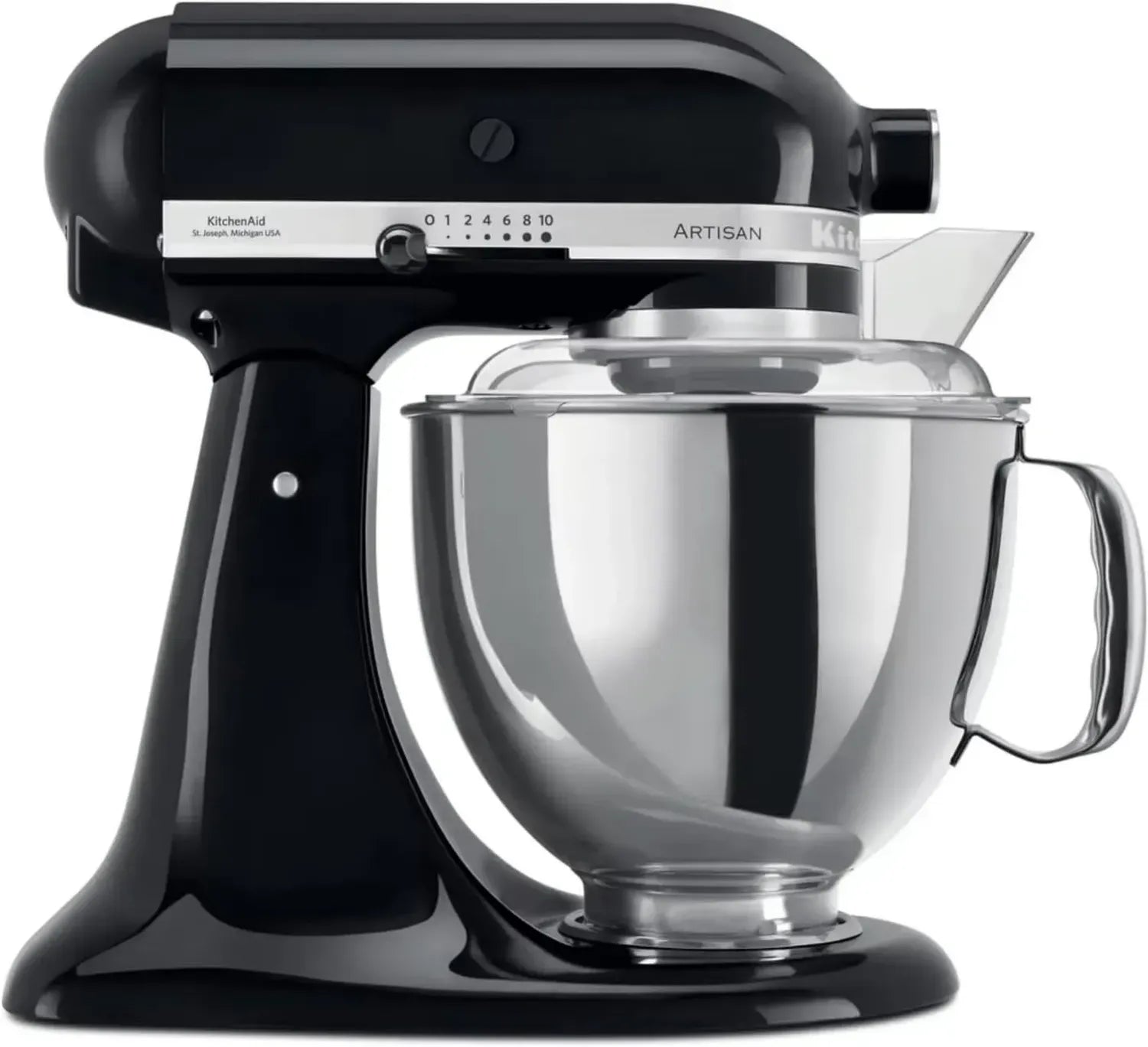 KitchenAid Artisan Küchenmaschine mit 4.8L Edelstahl-Schüssel und 5 Zubehörteilen, Onyx Schwarz