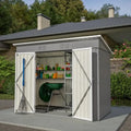 Metallgerätehaus 8x4 Fuß mit Schiebetür, wetterfest für Rasenmäher und Fahrräder