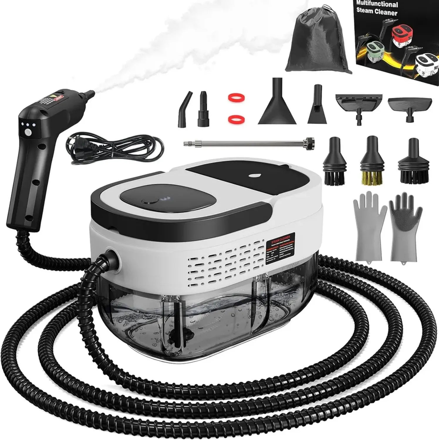 Hochleistungs-Dampfreiniger 1600ml, Modell TC-SC-08, Weiß